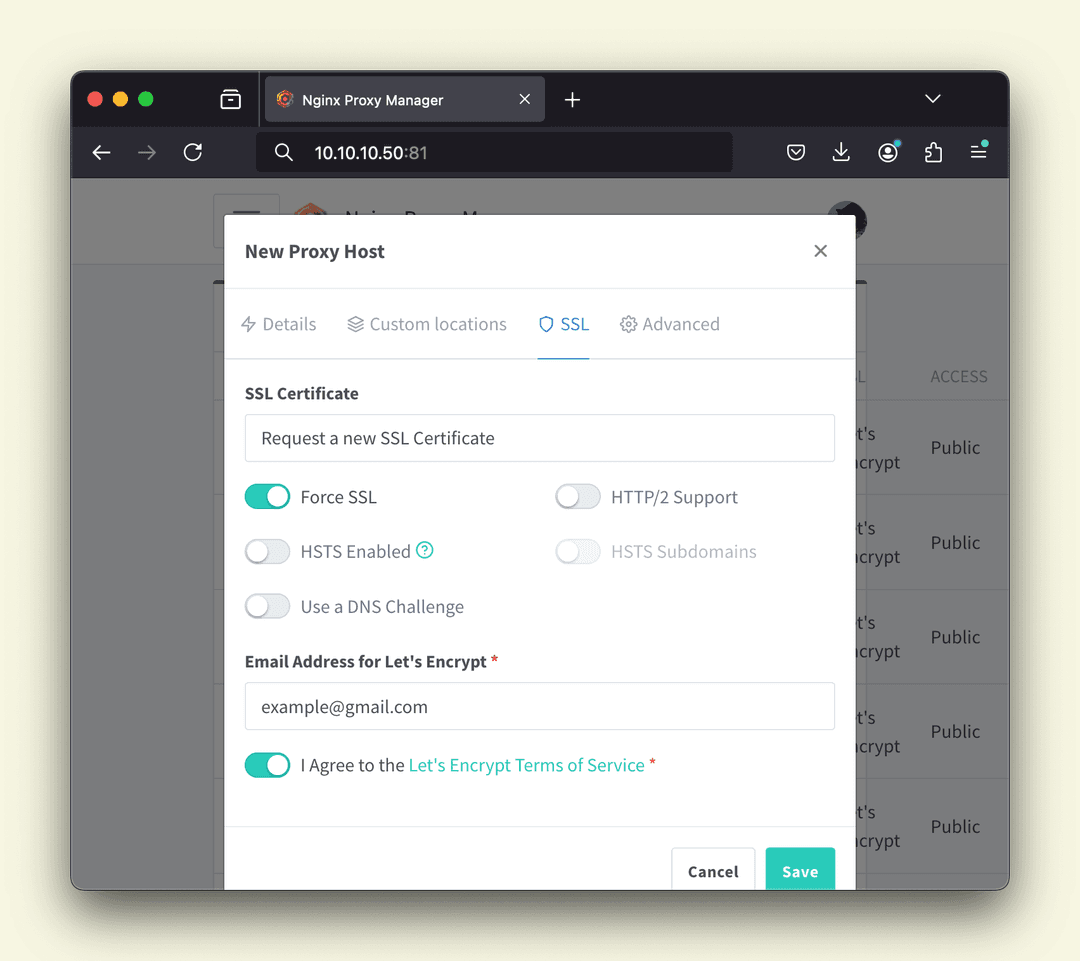 Configuración de SSL en NPM